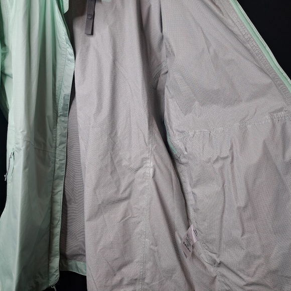 Mountain Hardwear Rain Jacket Women's Large Teal Blue Waterproof Outdoor - Picture 5 of 8